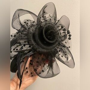 Womens Headwear Hair Fascinator Navy New Tea Party, Bridal Kentucky Derby 8" Dia